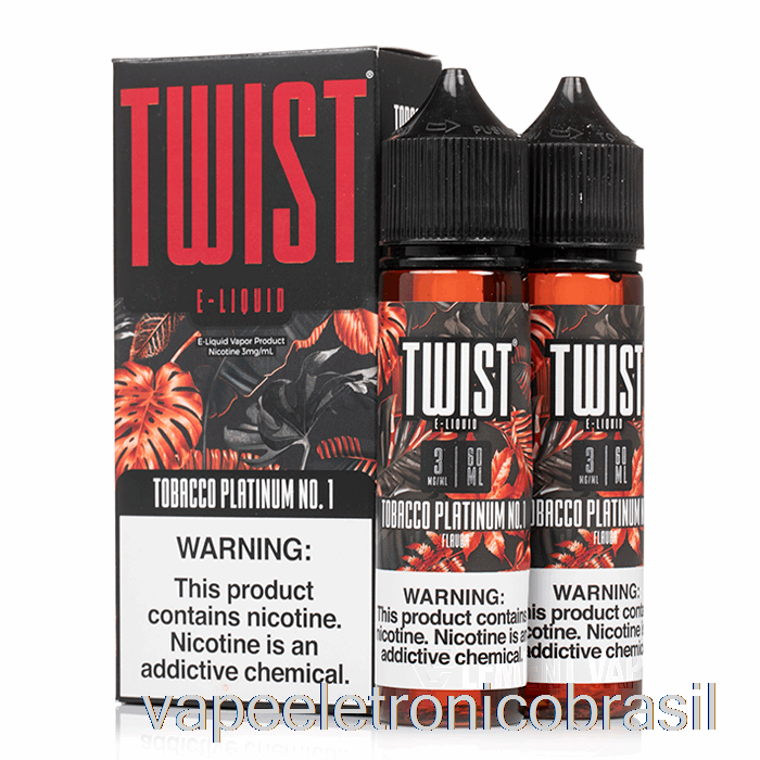Vape Recarregável Tabaco Platina No. 1 - Twist E-líquido - 120ml 12mg